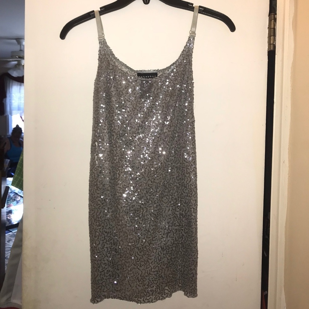 Silver Sparkle Tank Top